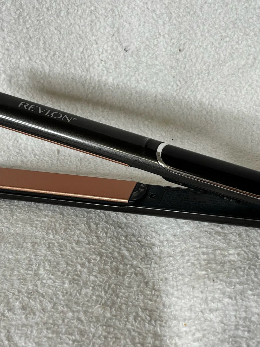 Revlon Black Flat Iron with Copper Plates